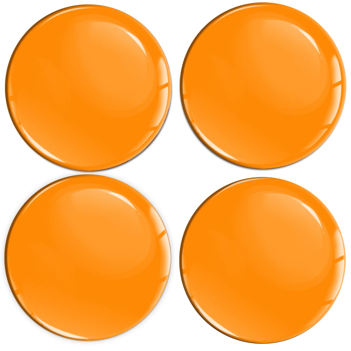 Biomar Labs 4 x 55mm Aufkleber 3D Silikon Orange Glänzend Für Radkappen Nabenkappen Radnabendeckel Rad-Aufkleber Nabendeckel A 1555 von Biomar Labs