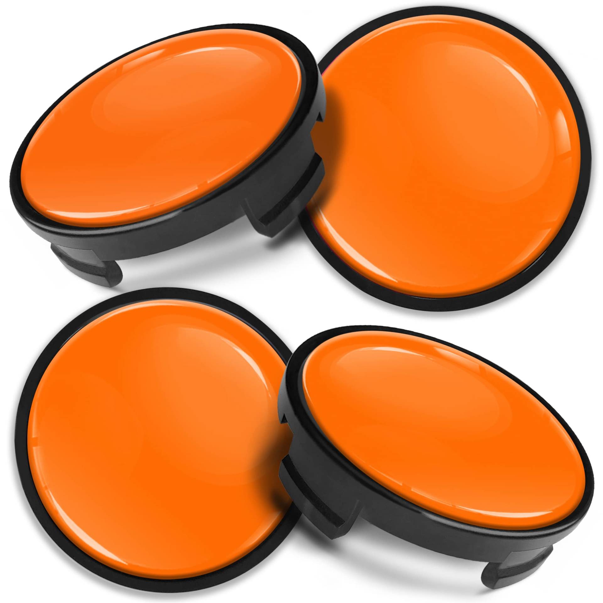 Biomar Labs 4 x 54 mm Nabendeckel Kompatibel mit Ford Felgendeckel Radnabenabdeckung Nabenkappen Felgenkappen Radkappen Alufelgen Orange CF 54 von Biomar Labs