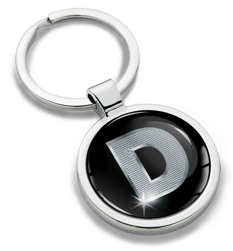 Biomar Labs Schlüsselanhänger Buchstabe Metall Keyring Buchstaben Initialen Alphabet Autoschlüssel Geschenk Metall-Schlüsselanhänger Schlüsselbund Edelstahl Silber D, KK 4 von SkinoEu