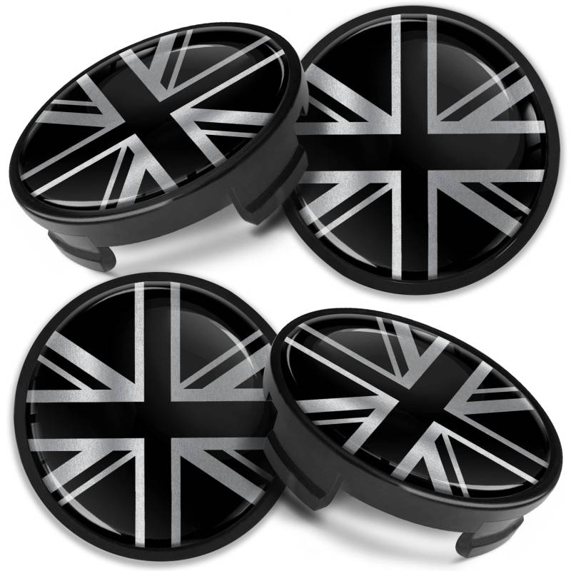 Biomar Labs 4 x 54 mm Nabendeckel Kompatibel mit Ford Felgendeckel Radnabenabdeckung Nabenkappen Felgenkappen Radkappen Alufelgen UK Flagge CF 14 von Biomar Labs