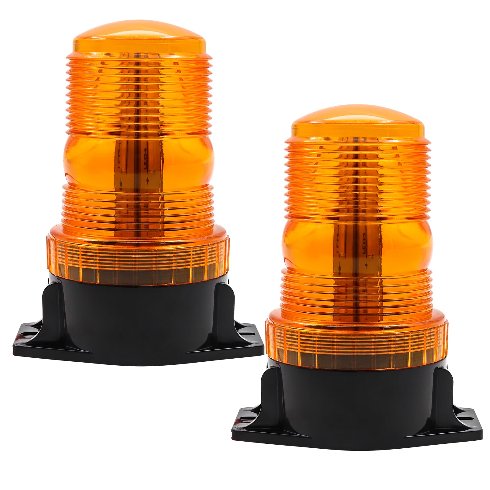 Biqing 2 Stück 30 LED Rundumleuchte Orange 15 W Stroboskoplicht Notfall Warnlicht 12 V 24 V Notlicht Strobe für LKW Schneepflug Abschleppwagen Hebebühne von Biqing