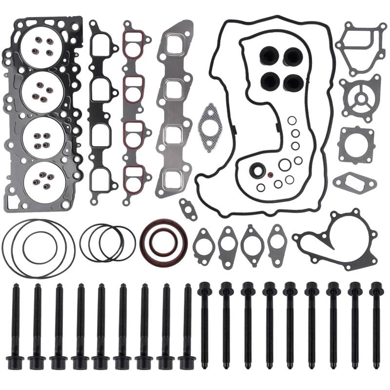 Bisenya Kopfdichtungssatz + 18x Kopfschraube Ersatz für Navara D22 D40 Pathfinder R51 2.5 dCi 2.5L 4Cyl YD25DDTi YD25ETI von Bisenya