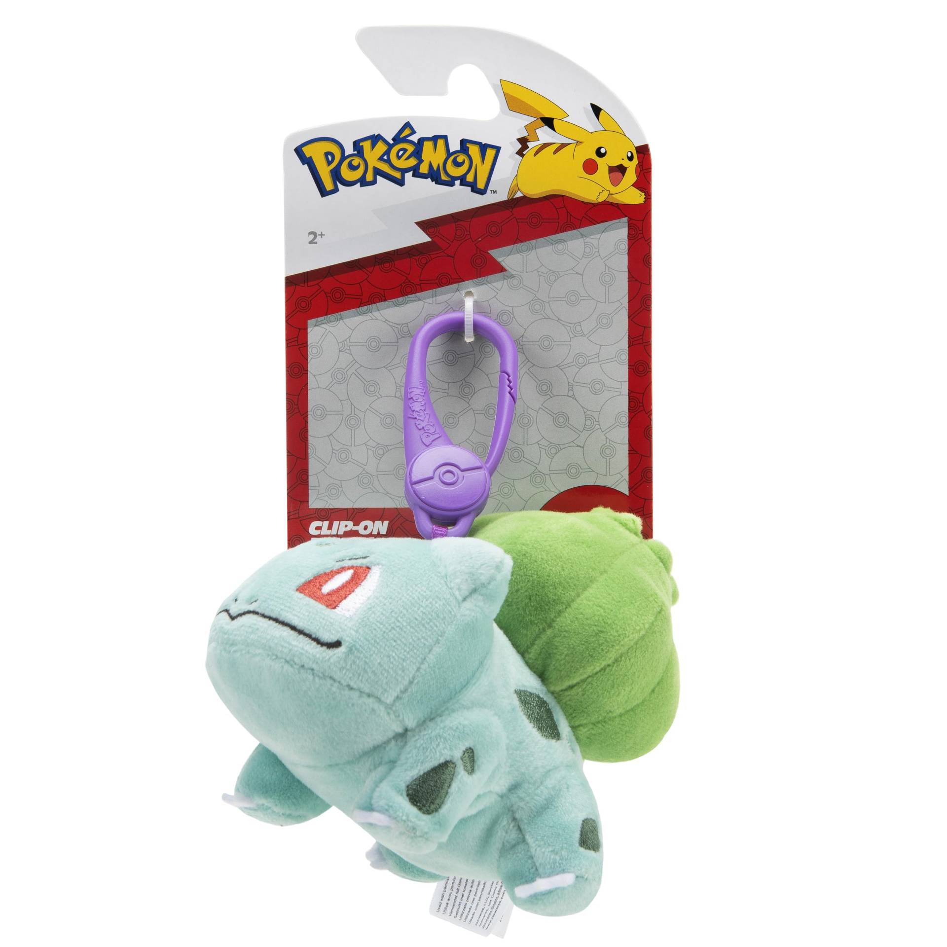 Bizak Pokemon Plüsch Anhänger Bulbasaur Schlüsselanhänger mit Mini Plüsch Spielzeug für Schlüssel Rucksack Offiziell Anime Lizenzprodukt Geschenk für Kleinkinder oder Erwachsene (63225177-2) von Bizak