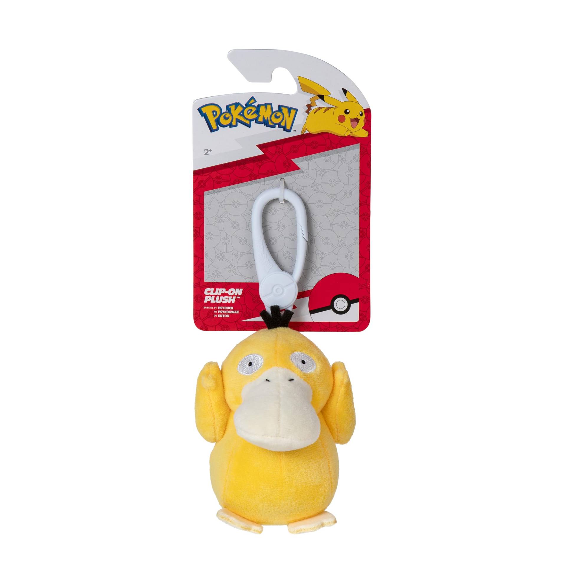 Bizak Pokemon Plüschanhänger Psyduck Schlüsselanhänger mit Mini Plüsch Spielzeug für Schlüssel Rucksack Offizielle Anime Lizenzprodukt Geschenk für Kleinkinder oder Erwachsene (63225177-4) von Bizak