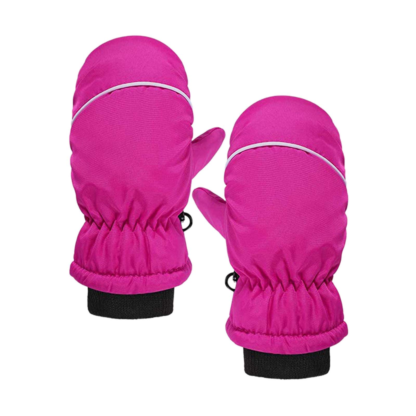 Bkazwe Kinder Winter Skihandschuhe Winddichte Winterhandschuhe Warme Skihandschuhe Kinderhandschuhe Outdoor Radfahren Handschuhe Winterhandschuhe für Jungen und Mädchen von Bkazwe