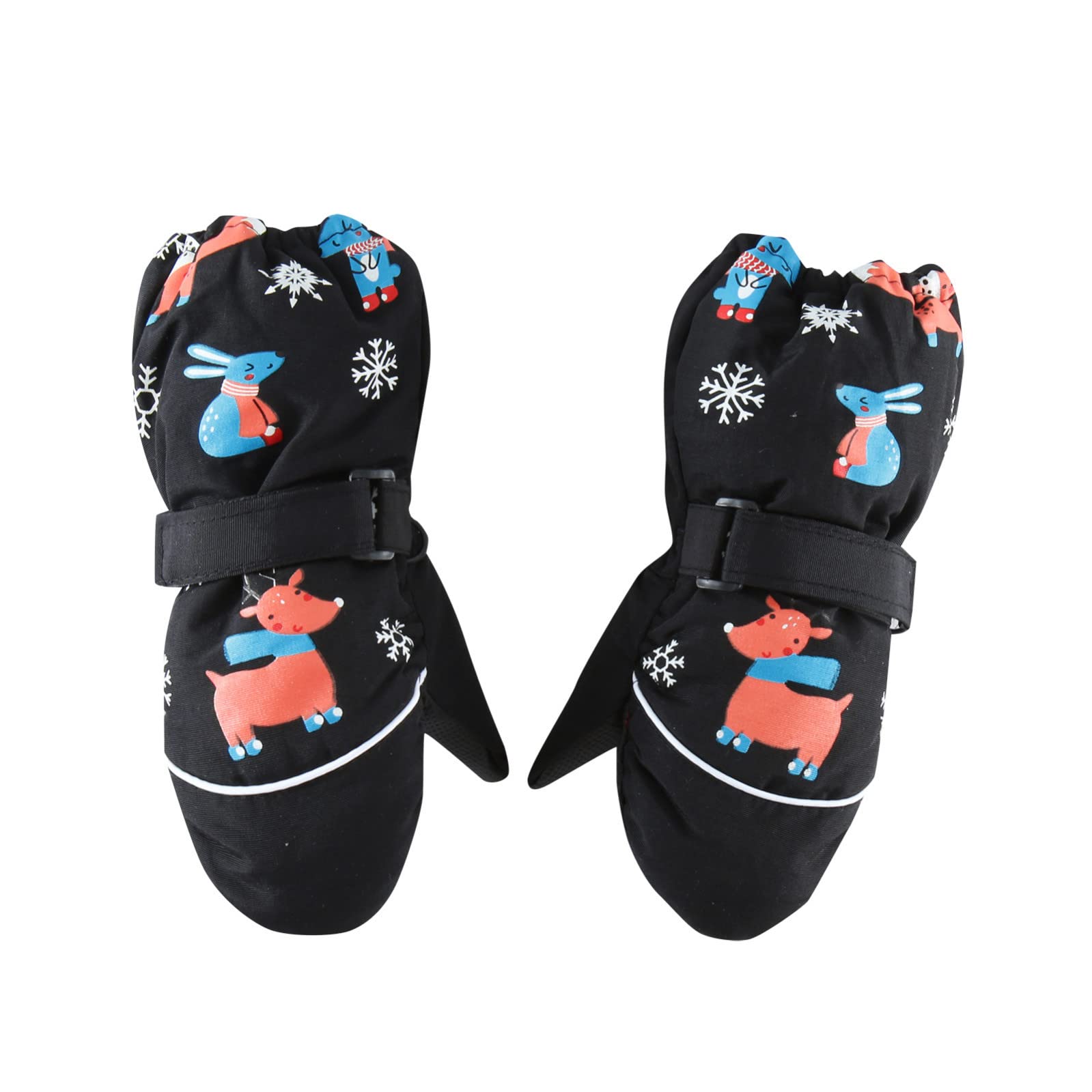 Bkazwe Schneehandschuhe Kinder wasserdichte und Winddichte Warm Sporthandschuhe Handschuhe Kinder Snowboard Handschuhe für Outdoor Verdickt Winterzeit Handschuhe für Jungen und Mädchen von Bkazwe