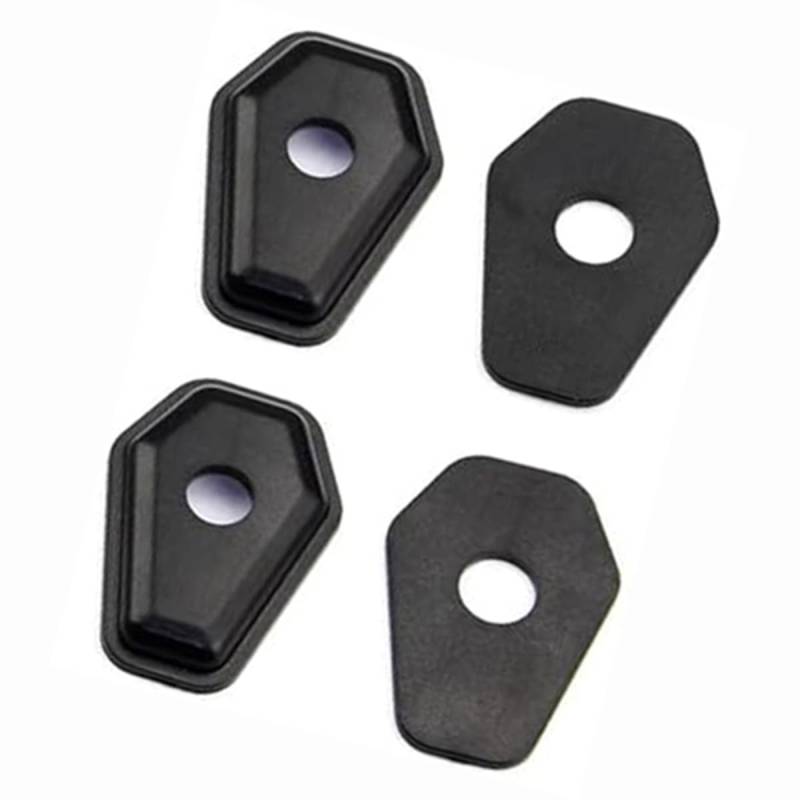 4 Stück Motorrad Blinkerhalter, Plastic Adapterplatten Blinkleuchten Montageplatten, Blinkerplatten Blinker für Motorräder, Montageplatten Vorne oder Hinten Passend Kompatibel mit Suzuki (Schwarz) von Bkemkri