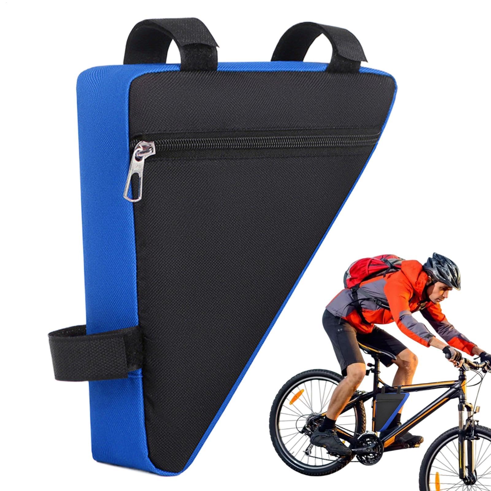 Bkljkf Fahrradrahmen-Werkzeugtasche, Fahrraddreiecktasche - Dreieckige Aufbewahrungstasche zum Radfahren,Stabile Montage-Reitausrüstung zur Aufbewahrung von Smartphones, Kabelschlössern, von Bkljkf