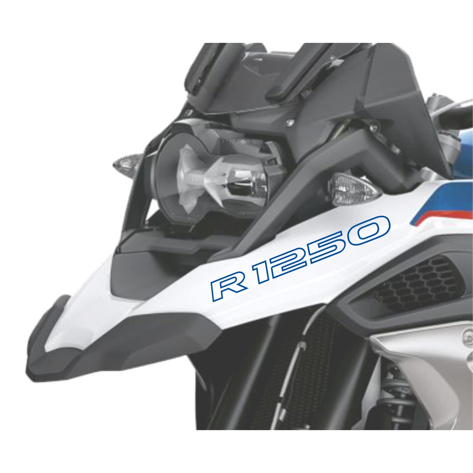 Black Doves Graphics 2pcs Aufkleber R1250 kompatibel für Motorrad BMW R1250 GS R 1250 HP Adventure (Blue) von Black Doves Graphics