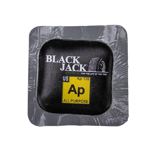 Black Jack Tire Repair Quadratischer Allzweck-Patch, 54 mm, graues Gummi (AP-116) von Black Jack Tire Repair