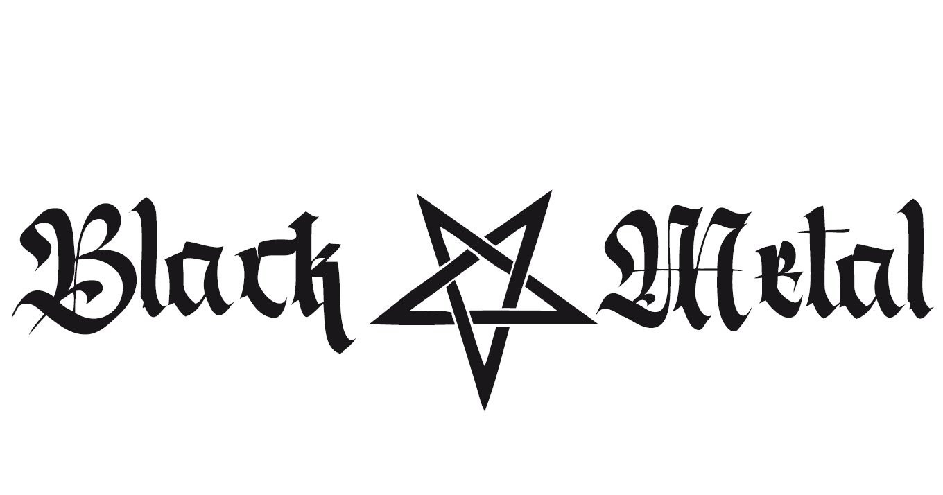 Black Metal Pentagramm (lang) Autoaufkleber, 28cm Autoaufkleber für die Heckscheibe oder Lack (schwarz) von Black Metal