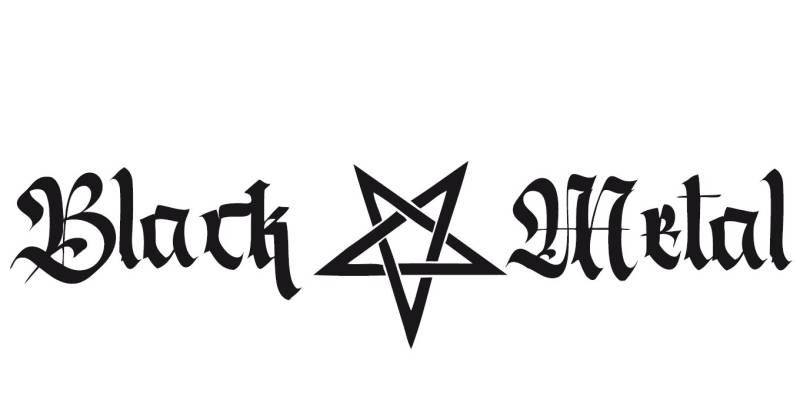 Black Metal Pentagramm (lang) Autoaufkleber, 28cm Autoaufkleber für die Heckscheibe oder Lack (weiß) von Black Metal