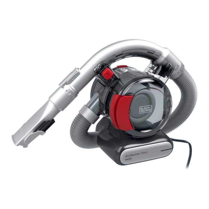 BLACK+DECKER Autosauger Handstaubsauger 12V Dustbuster Flexi für Autoreinigung (mit flexiblem Saugschlauch, 12V Adapter fürs Auto inkl. Fugendüse, Polsterbürste & Aufbewahrungsnetz) PD1200AV von BLACK+DECKER