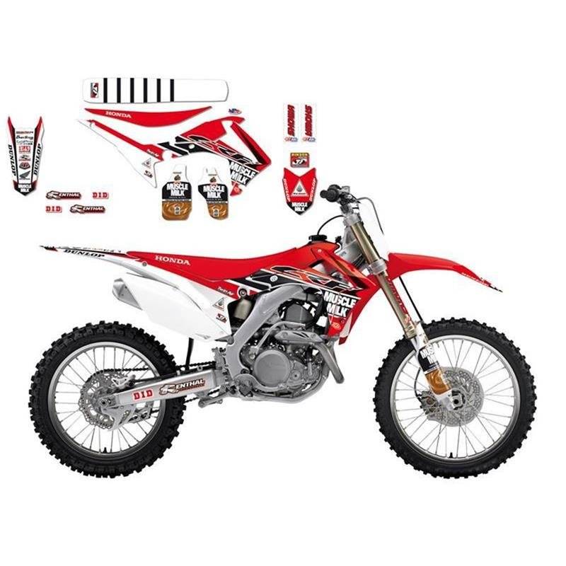 Blackbird Aufkleberset Replica Muscle Milk Honda TJ 2014 Honda CRF... von Blackbird Racing