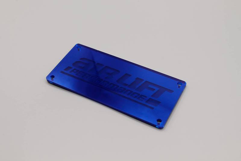 Airlift Performance 3P 3H 3S Ventilblock Cover (Blau (Spiegel), Oldstyle: 51x110 mm) von Blacked LaserTEC