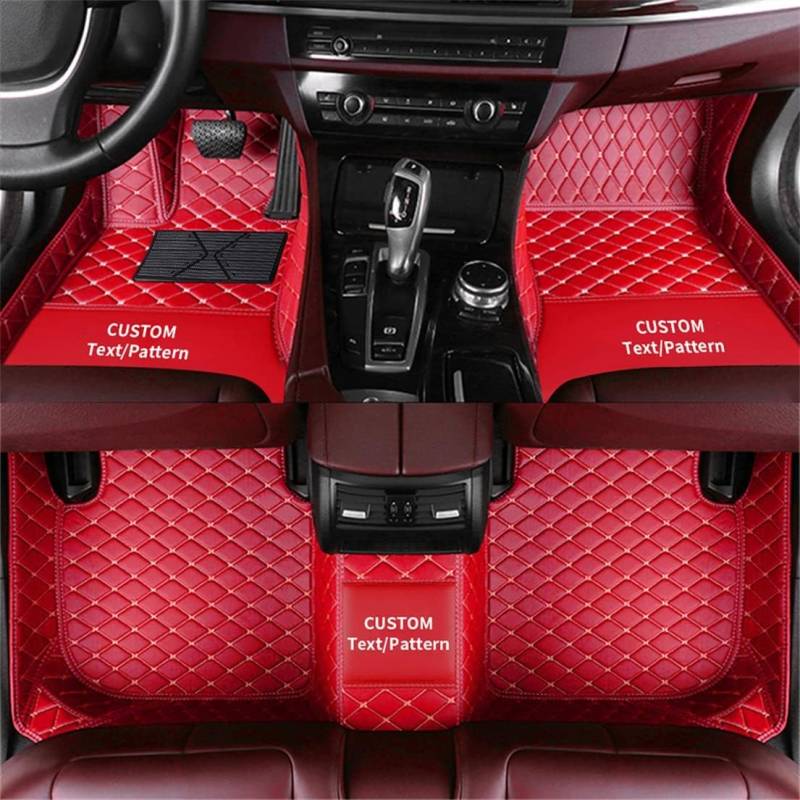 Anpassen Fußmatten für Mazda CX3 CX5 CX7 CX9 CX30 Mazda 2 3 5 6 PU-Leder Auto Fussmatten Set Allwetter wasserdichte rutschfeste Teppich（Rot） von Blackwheel