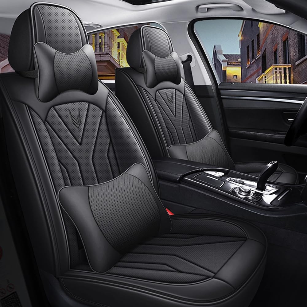 Blackwheel Autositzbezüge Für VW Für Volkswagen Golf3 Golf5 Golf6 Golf7 Tour Variant 5-Sitzer kompletter Satz Sitzkissen Allwetter Autoteile Interieur Schwarz von Blackwheel