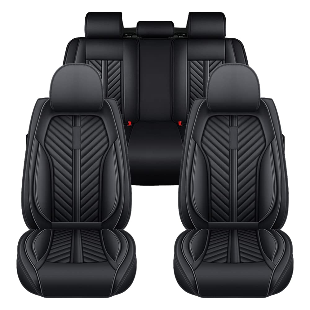 Blackwheel Autositzbezug Für Hyundai Equus Komplettset 5-Sitzer kompletter Satz Sitzkissen Allwetter Autoteile Interieur F von Blackwheel