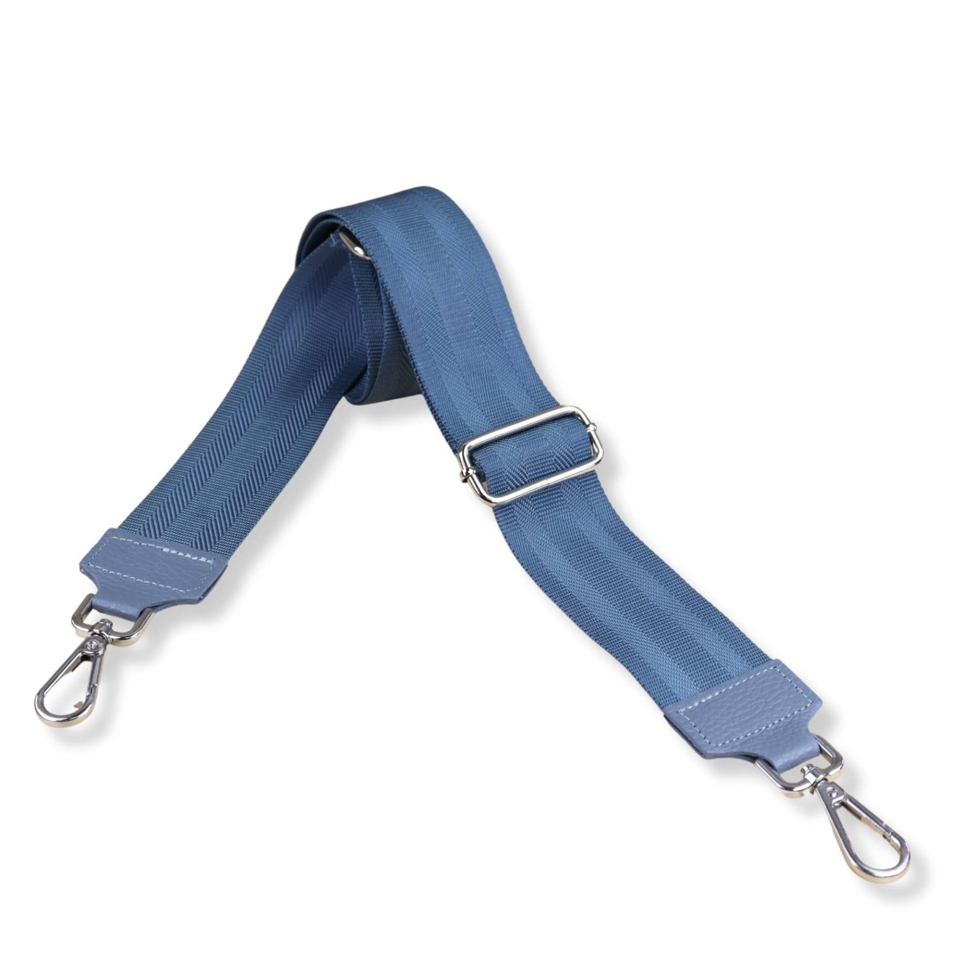 Blade Taschengurt - Verstellbarer Schultergurt für Taschen - Austauschbare Taschengurte für Damen - Taschengurt, 5 cm breit - Gurt für Bauchtaschen - Taschenriemen mit silbernen Schnallen-Jeans Blau-6 von Blade