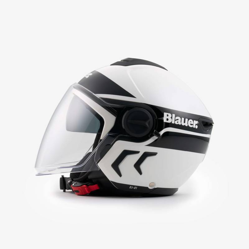 Blauer DEMI JET Helm - DJ01 Grafik B Weiß XS von Blauer HT