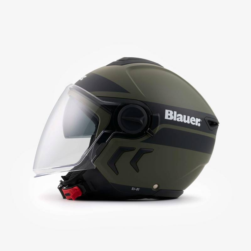 Blauer Helm DEMI JET - DJ01 Grafik B Mattgrün S von Blauer HT