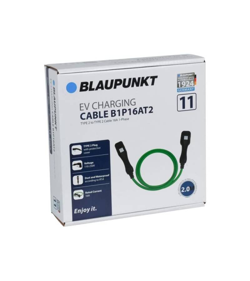 Blaupunkt Ladekabel Elektroauto Type2>2 16A 1ph B1P16AT2 2m von Blaupunkt