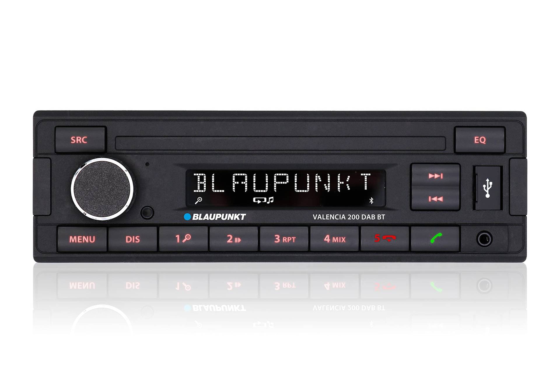 Blaupunkt Valencia 200 DAB BT | DAB+, Bluetooth, RDS Tuner, Freisprecheinrichtung, USB, Aux-In, schwarz, 1-DIN von Blaupunkt