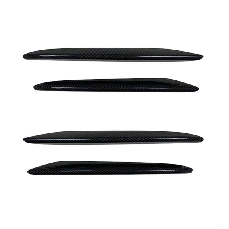 BlissfulAbode Frontstoßstangen-Lippensplitter, Nebelscheinwerfer-Verkleidung für Mercedes für Benz E-Klasse W213 – Carbon-Look, glänzender schwarzer ABS-Kunststoff (Carbon-Look-Set) von BlissfulAbode