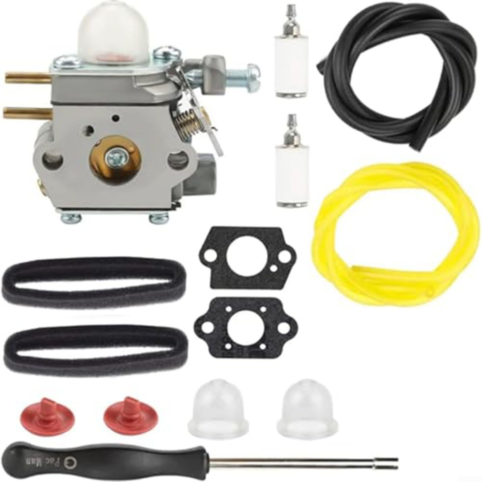 BlissfulAbode Vergaser-Kit 753-06190 für Troy TB22 TB21EC TB22EC TB32EC TB42EC Trimmerteile kompatibel mit Murray M2500 M2510 von BlissfulAbode