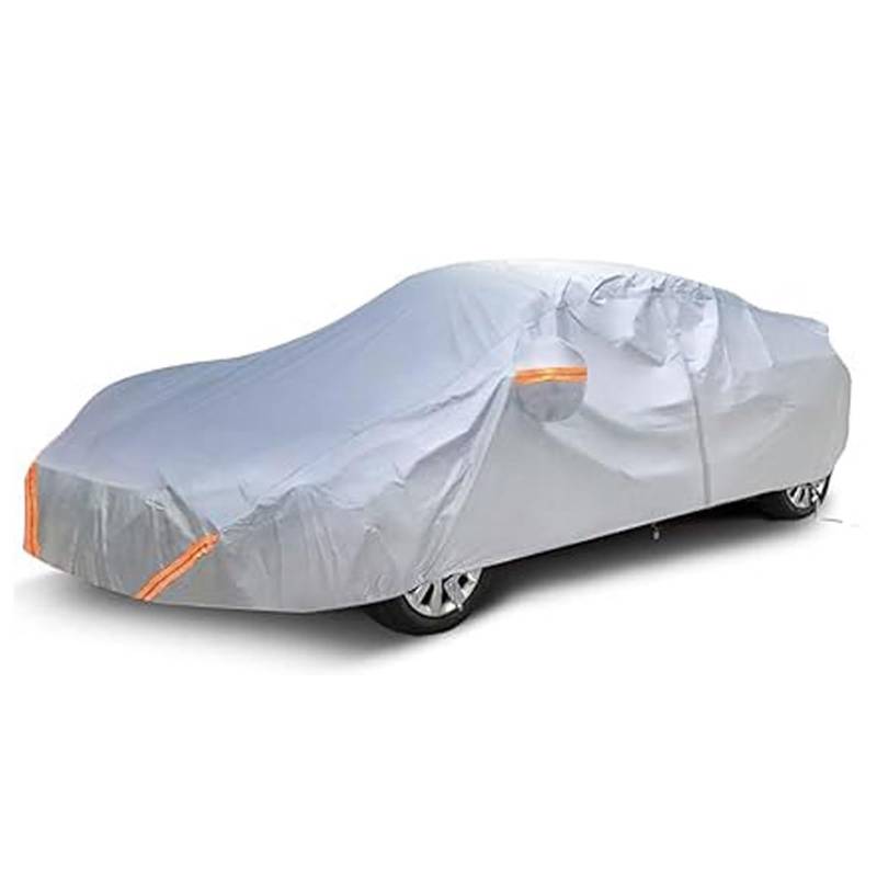 Blivysse Outdoor-Vollabdeckung für Porsche 944 Coupe, wasserdicht, staubdicht, sonnensicher, UV-beständig, mit Reflektorstreifen, Riemen für Wind(Silver) von Blivysse