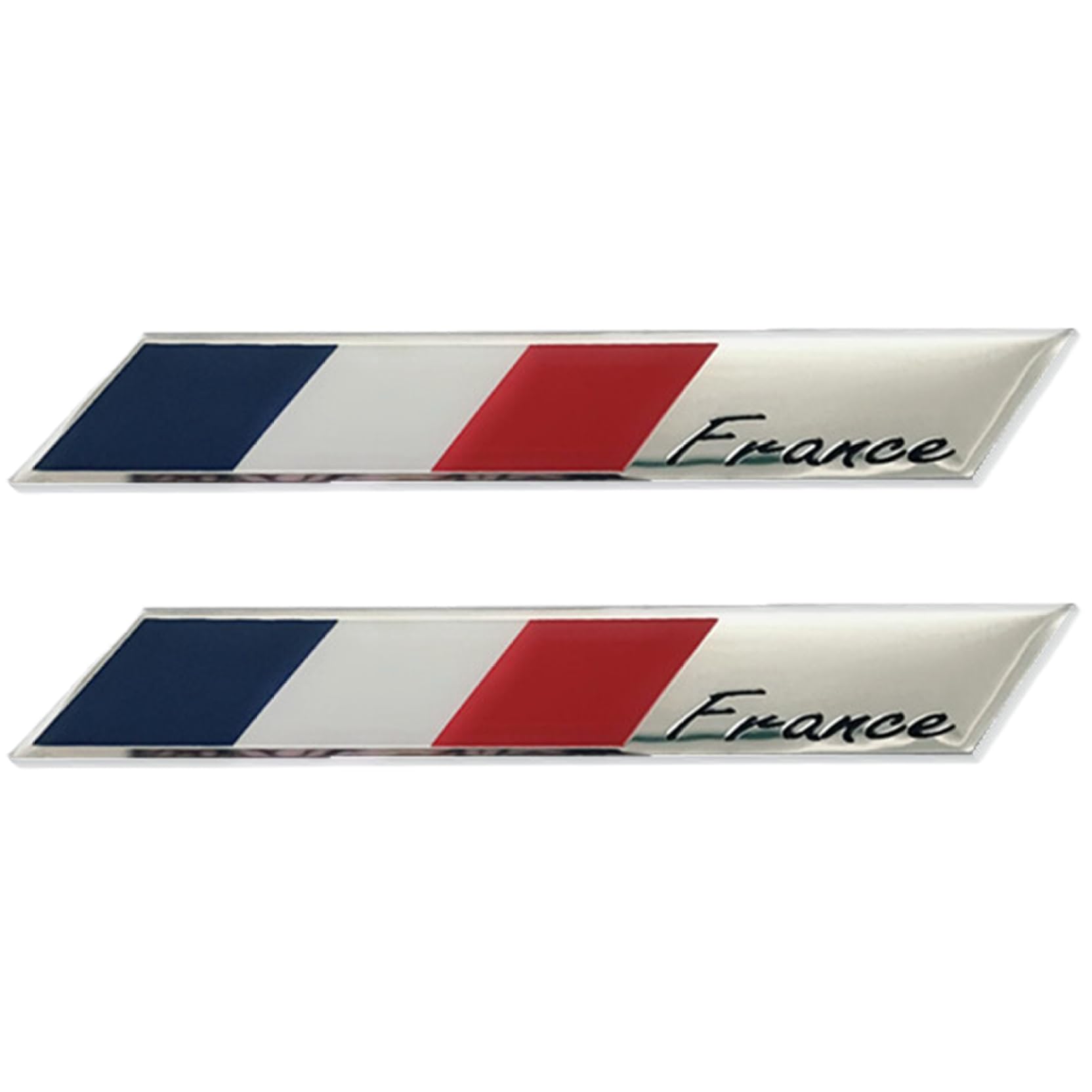 Metallauto-Aufkleber, französische Aufkleber 2pcs 3D National Frankreich Flaggenauto-Aufkleber Selbstkleber Metallauto-Logo-Aufkleber für Autos Motorradhelm 3,9 x 2 Zoll Style2 von Blogiiup