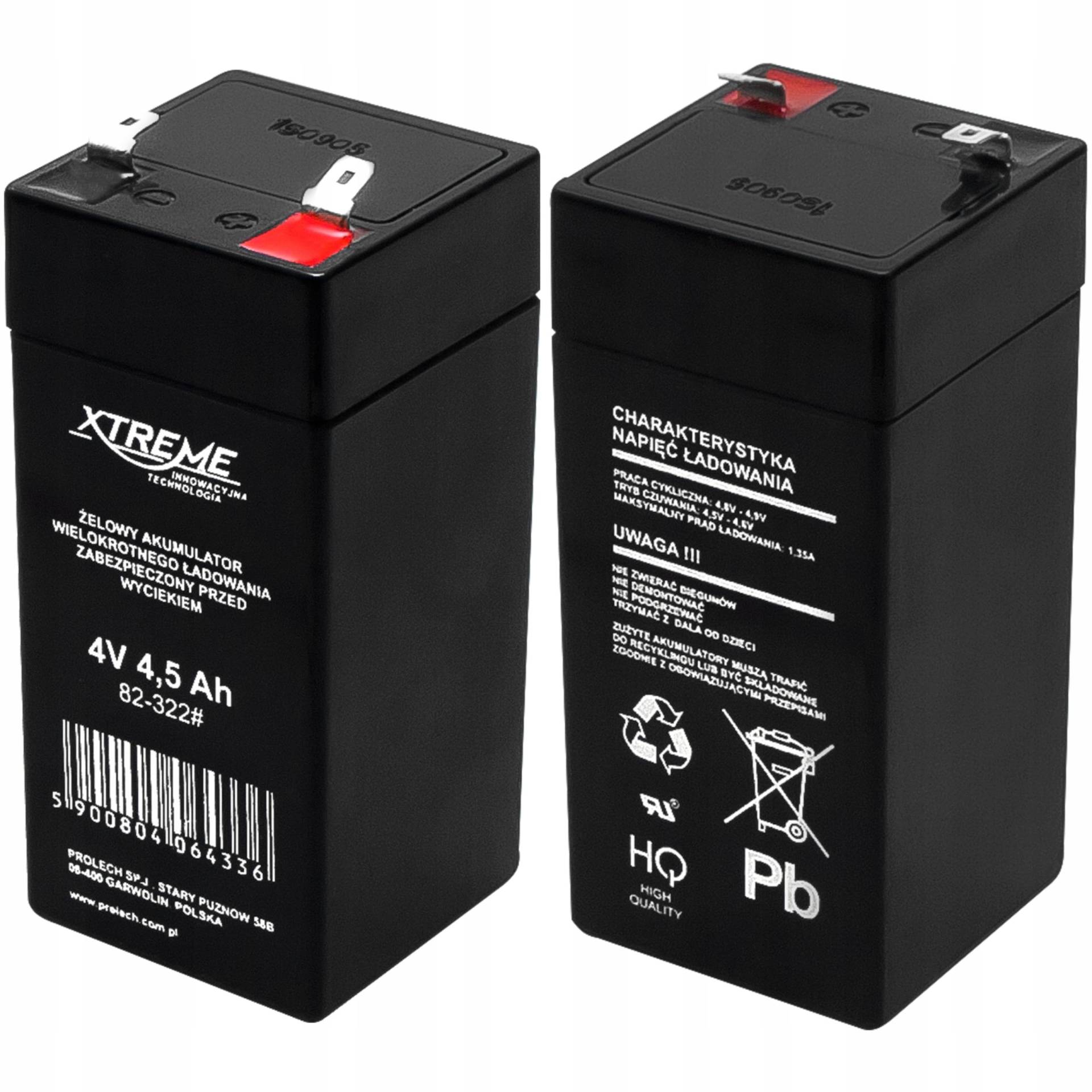 Xtreme Blei-Akku Gel Battery Lead Acid Battery Batterie Akku (4V 4,5Ah) von Blow