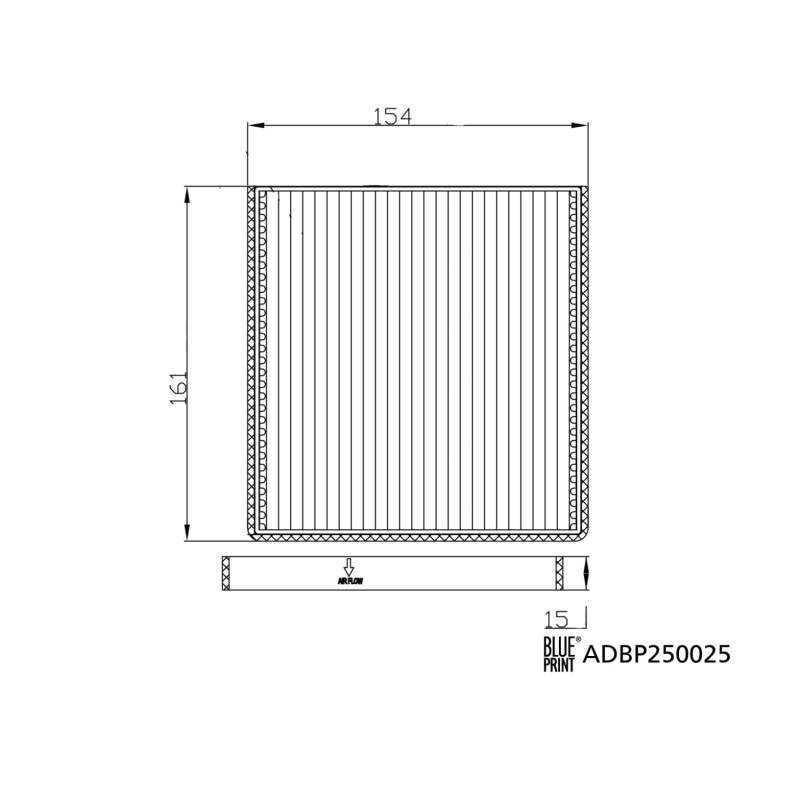 Blue Print ADBP250025 Innenraumfilter, 1 Stück von Blue Print