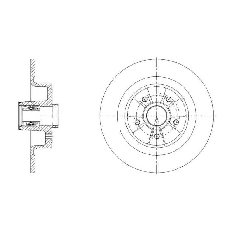 Blue Print ADBP430042 Bremsscheibe mit Radlager und ABS-Impulsring, 1 Stück von Blue Print