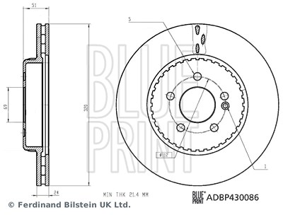 Blue Print Bremsscheibe [Hersteller-Nr. ADBP430086] für Mercedes-Benz von Blue Print