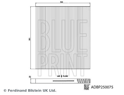 Blue Print Filter, Innenraumluft [Hersteller-Nr. ADBP250075] für Nissan von Blue Print