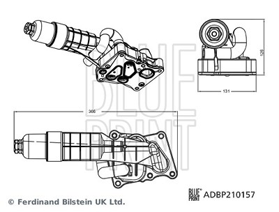 Blue Print Gehäuse, Ölfilter [Hersteller-Nr. ADBP210157] für Mercedes-Benz von Blue Print