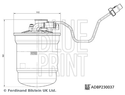 Blue Print Kraftstofffilter [Hersteller-Nr. ADBP230037] für Ford von Blue Print