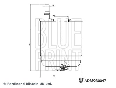 Blue Print Kraftstofffilter [Hersteller-Nr. ADBP230047] für Hyundai, Kia von Blue Print