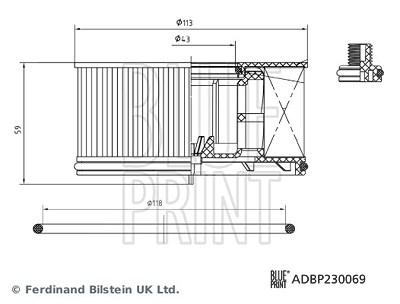 Blue Print Kraftstofffilter [Hersteller-Nr. ADBP230069] für Hyundai, Kia von Blue Print