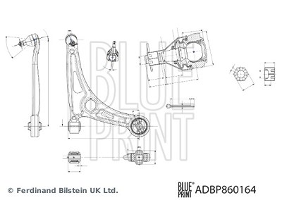 Blue Print Lenker, Radaufhängung [Hersteller-Nr. ADBP860164] für Hyundai, Kia von Blue Print