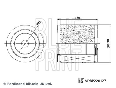 Blue Print Luftfilter [Hersteller-Nr. ADBP220127] für Audi von Blue Print