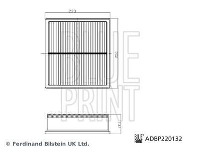 Blue Print Luftfilter [Hersteller-Nr. ADBP220132] für Isuzu von Blue Print