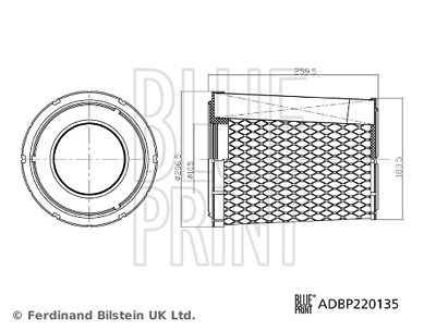 Blue Print Luftfilter [Hersteller-Nr. ADBP220135] für Isuzu von Blue Print