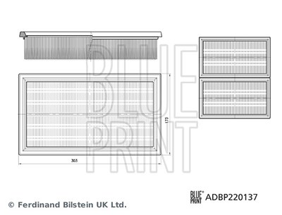 Blue Print Luftfiltersatz [Hersteller-Nr. ADBP220137] für Land Rover von Blue Print