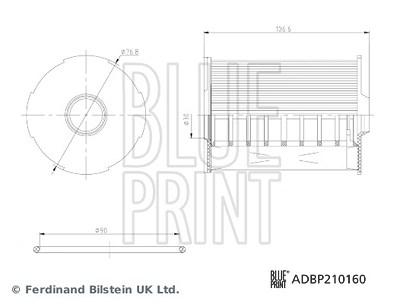 Blue Print Ölfilter [Hersteller-Nr. ADBP210160] für Fiat von Blue Print