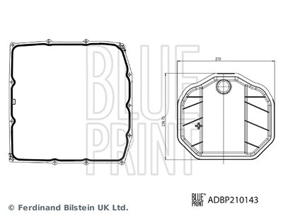 Blue Print Hydraulikfiltersatz, Automatikgetriebe [Hersteller-Nr. ADBP210143] für Porsche von Blue Print