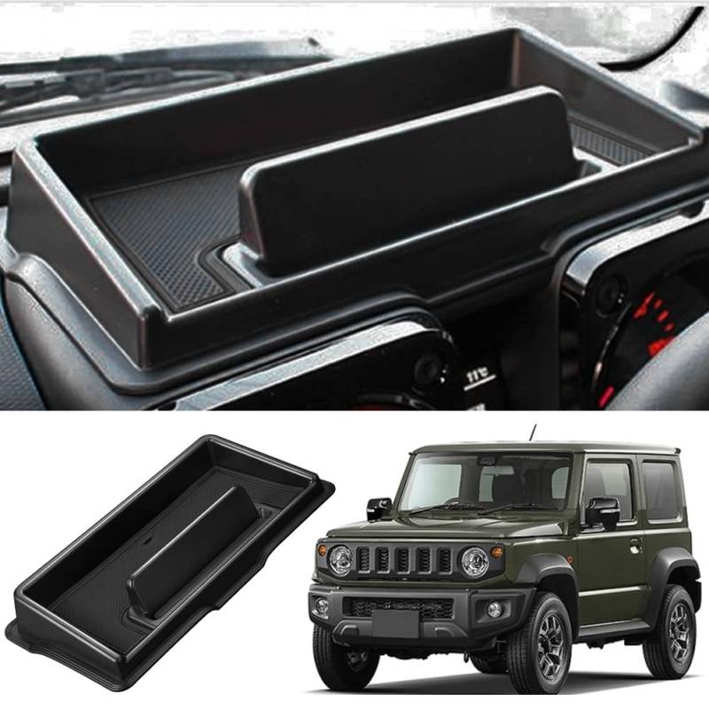 Blueshyhall S-uzuki Jimny JB64 JB74 Armaturenbrett Ablage Auto aufbewahrungsbox Handyhalter, jimny 2019 2020 zubehör mit Selbstklebeband von Blueshyhall