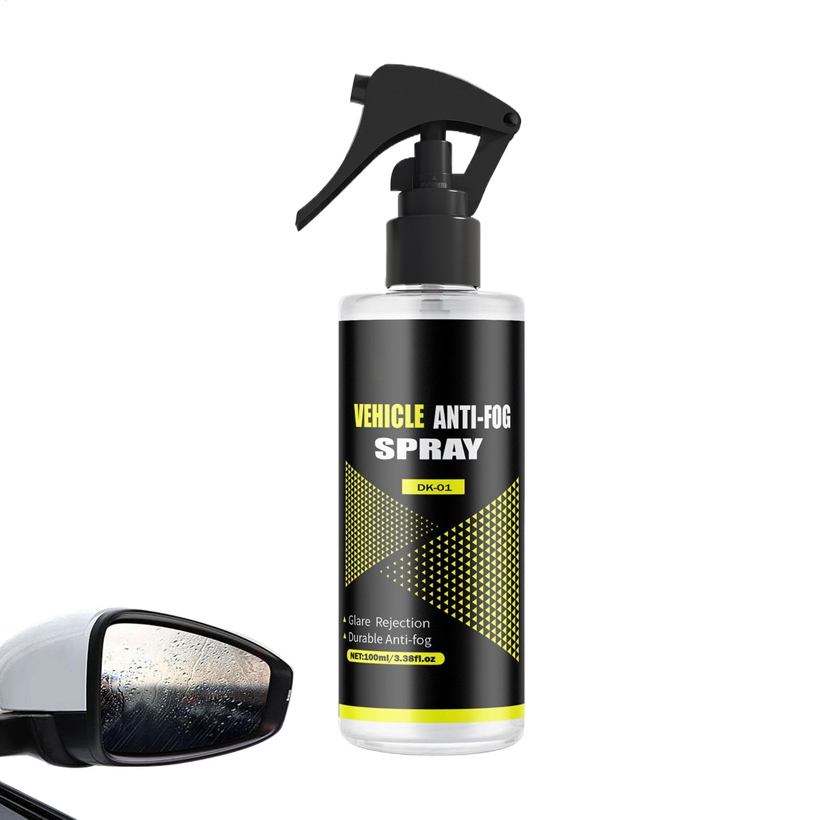 Anti-Fog-Windschutzscheibenspray, regenfeste Glasbeschichtung, Autofensterschutz, langlebiger Schutz, streifenfreies Finish, 100 ml, für Autofenster, Spiegel, Windschutzscheiben von Bmdjdq