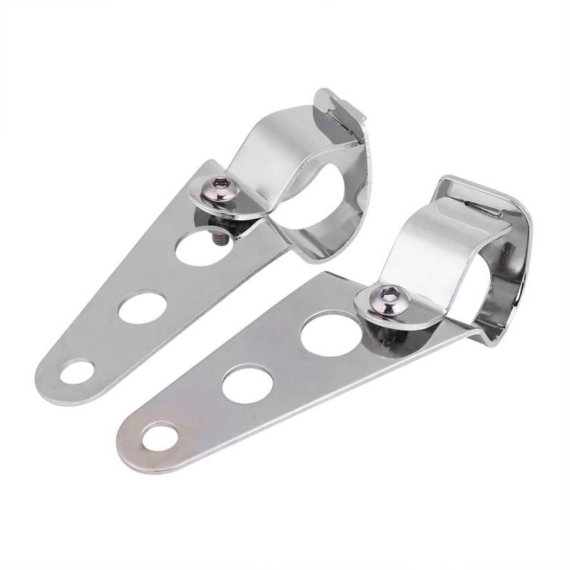 1 Paar Gabel-Scheinwerfer-Halterung, Motorrad-Scheinwerfer-Halterung, Gabel-Racer, 28 Mm–34 Mm (Silber) von Bnineteenteam